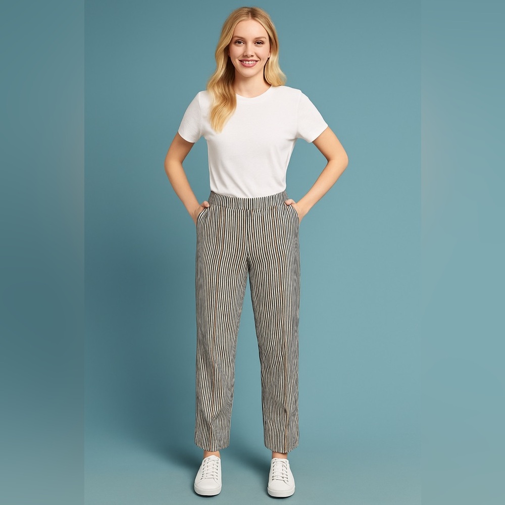 Ace & Jig Black and White Striped Pants